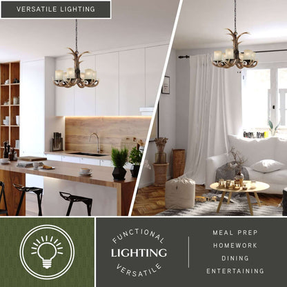 Yoho 6L Antler Chandelier