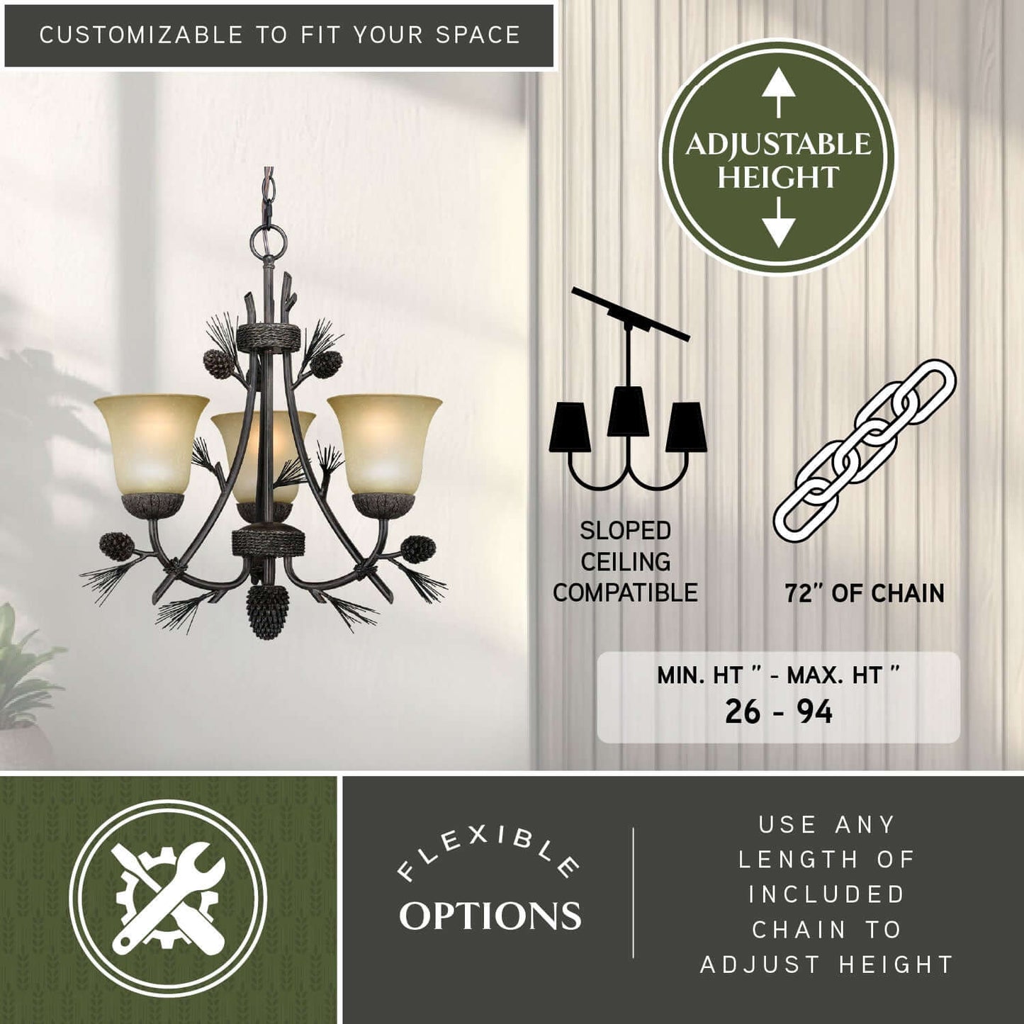Sierra 3L Mini Chandelier