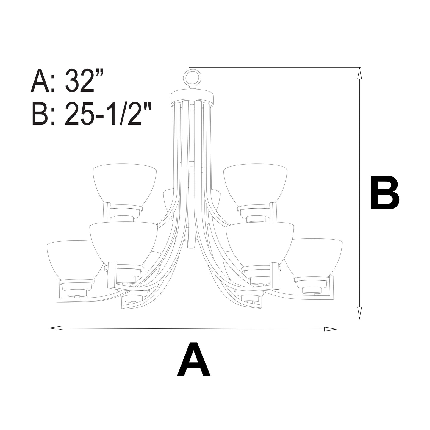 Metropolis 9-Light Chandelier
