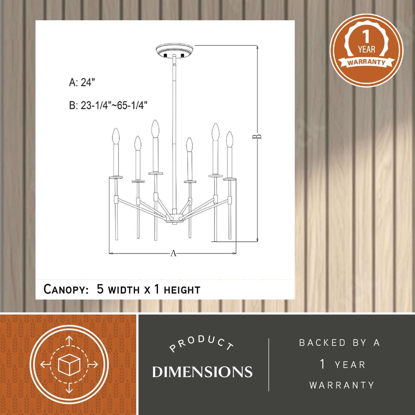 Kedzie 6L Chandelier
