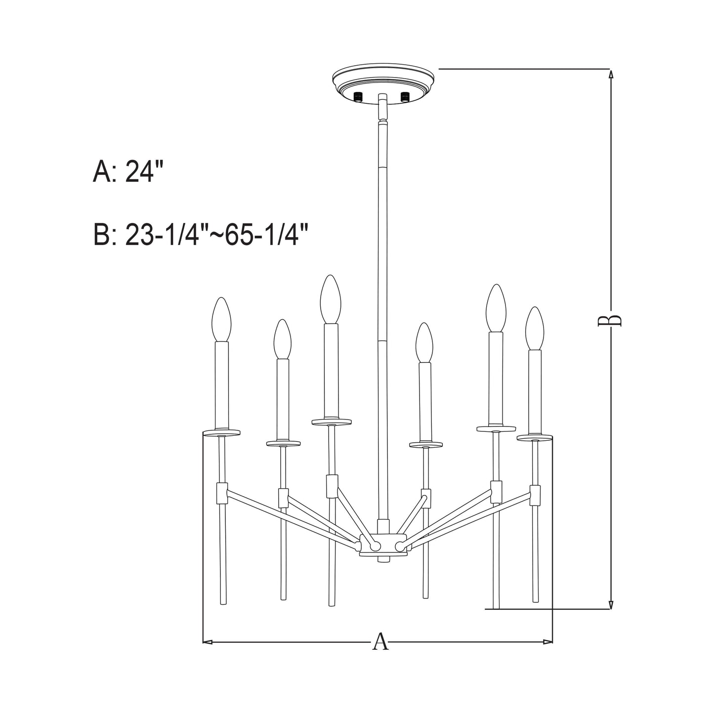Kedzie 6L Chandelier