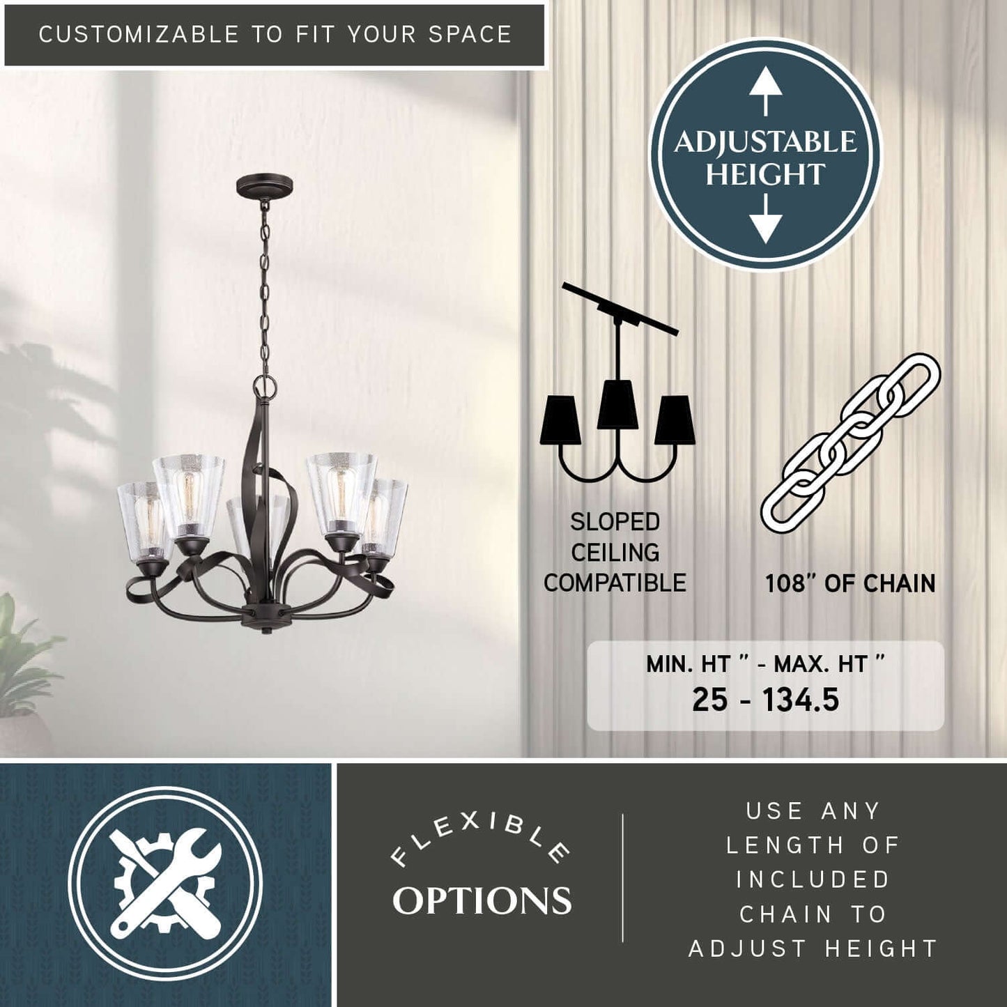 Cinta 5L Chandelier