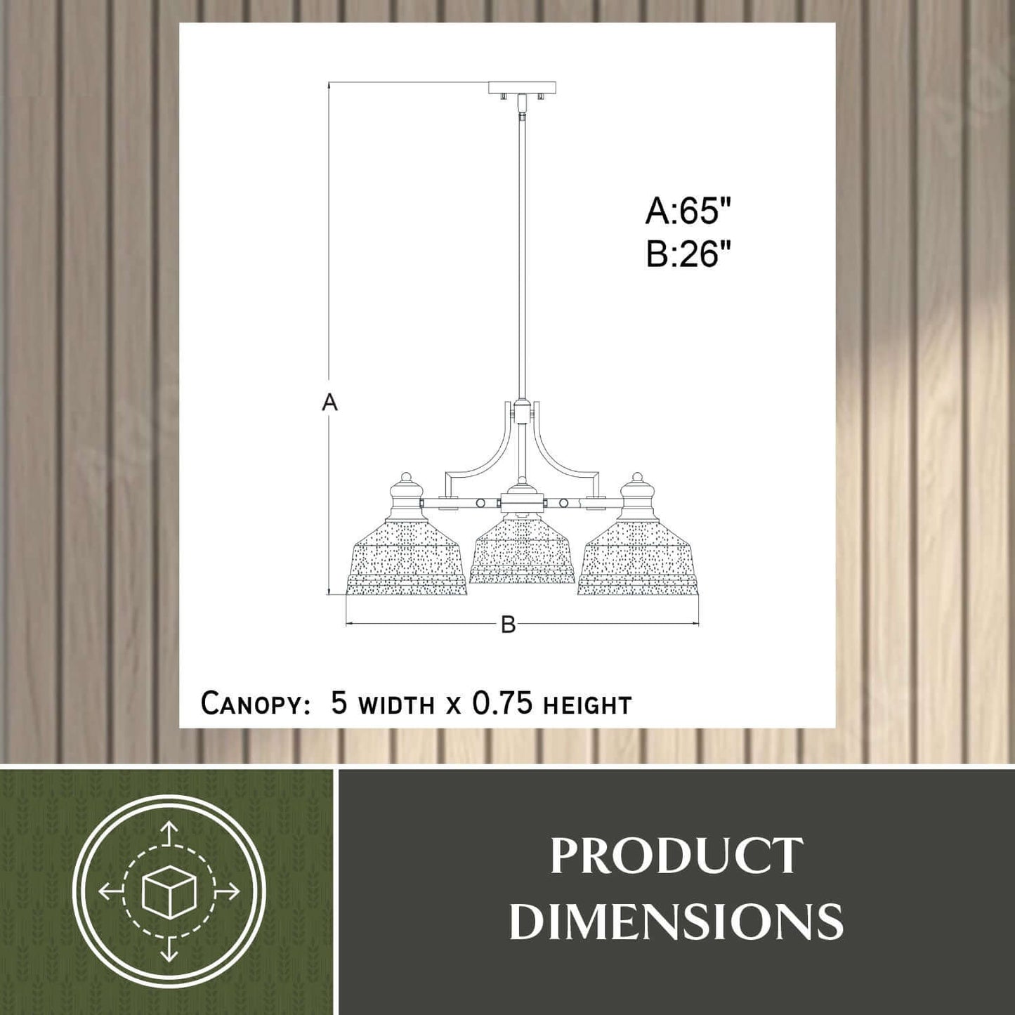 Beloit 3L Chandelier