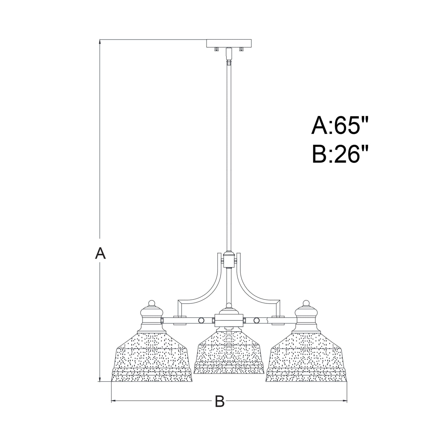 Beloit 3L Chandelier