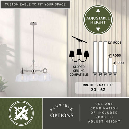Beloit 3L Chandelier
