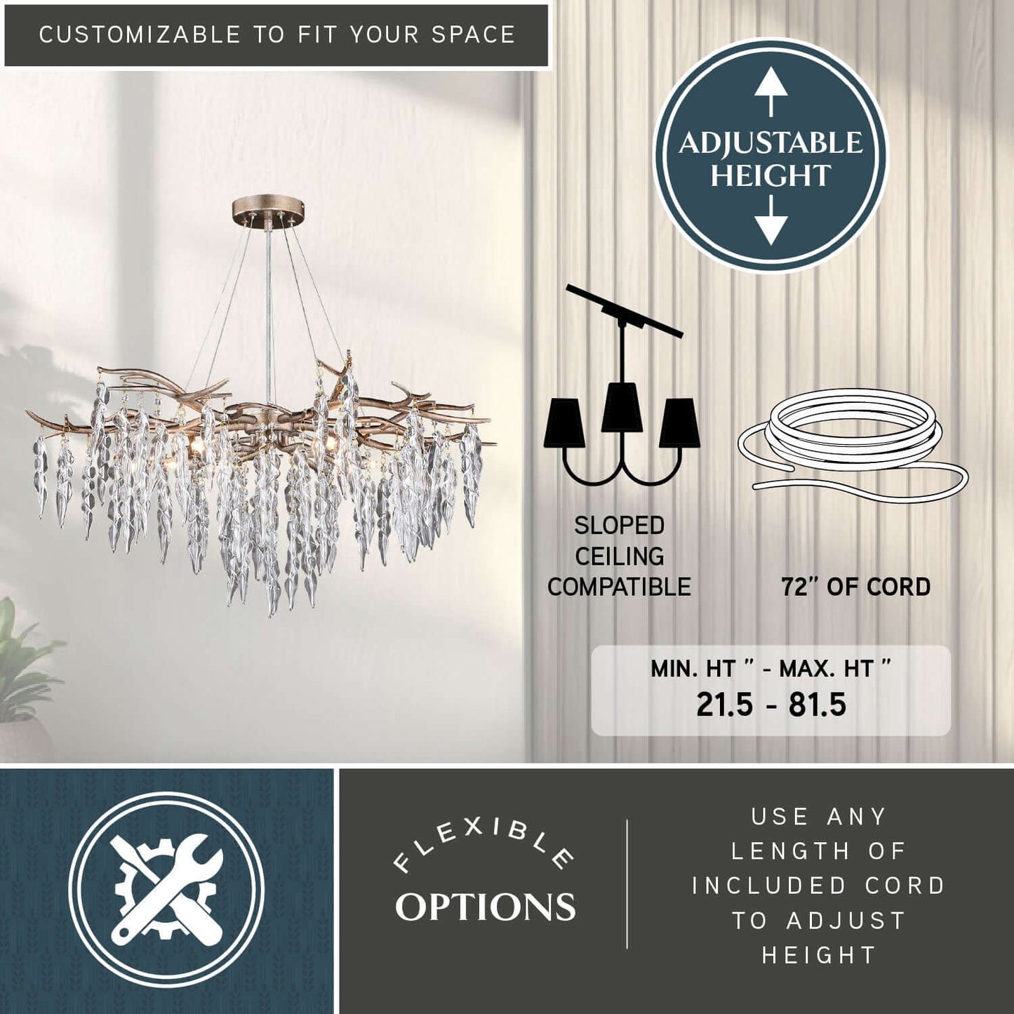 Rainier 5 Light Chandelier