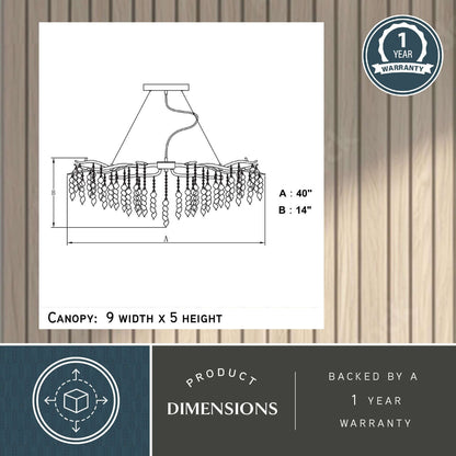 Rainier 6L Linear Chandelier