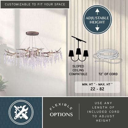 Rainier 6L Linear Chandelier