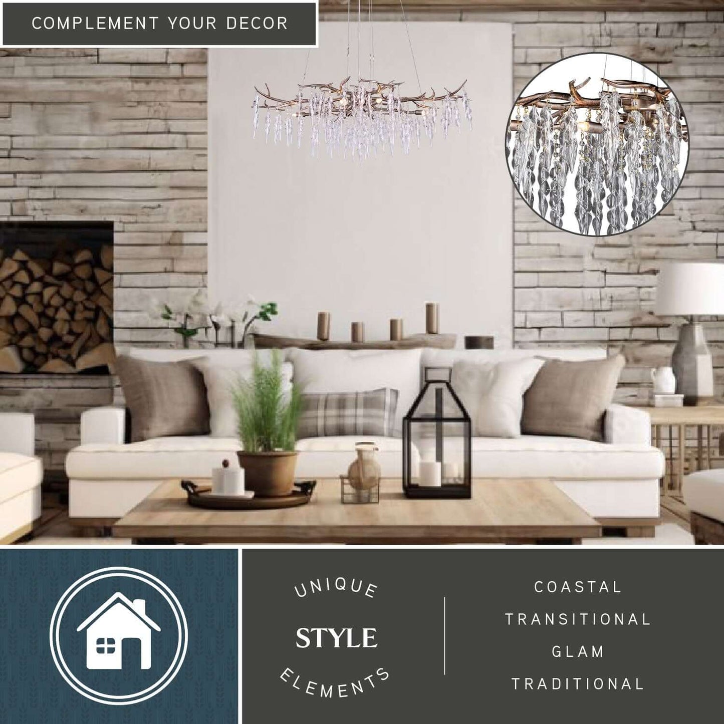 Rainier 6L Linear Chandelier