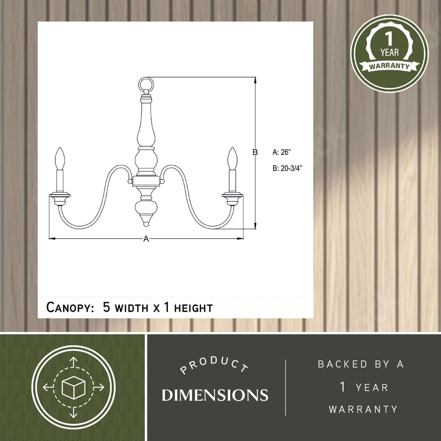 Georgetown 6L Chandelier