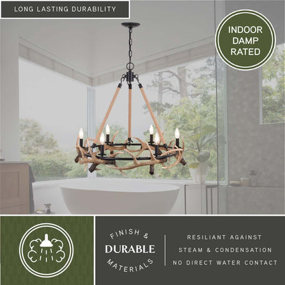 Breckenridge 30.5” 6 Light Antler Chandelier