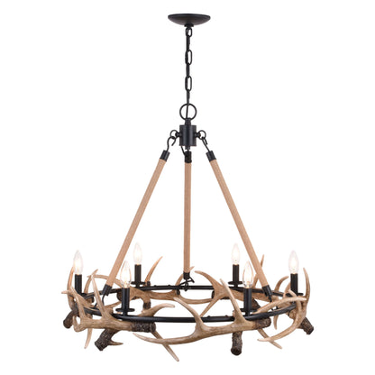 Breckenridge 30.5” 6 Light Antler Chandelier