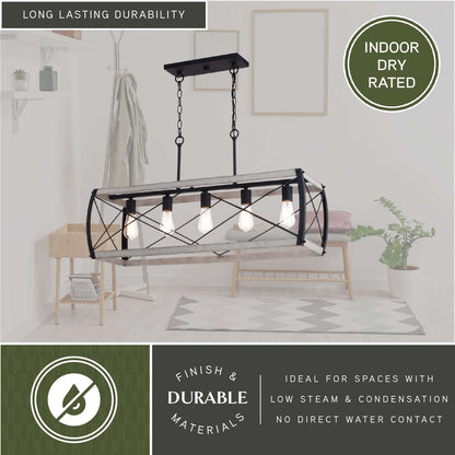 Montclare 35” 5 Light Linear Chandelier