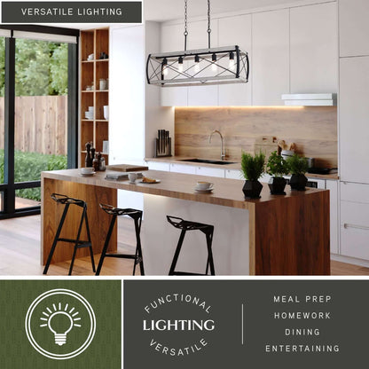 Montclare 35” 5 Light Linear Chandelier