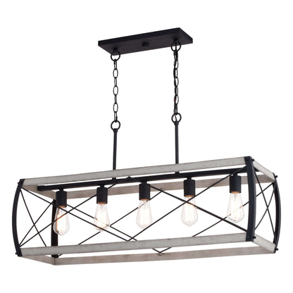 Montclare 35” 5 Light Linear Chandelier