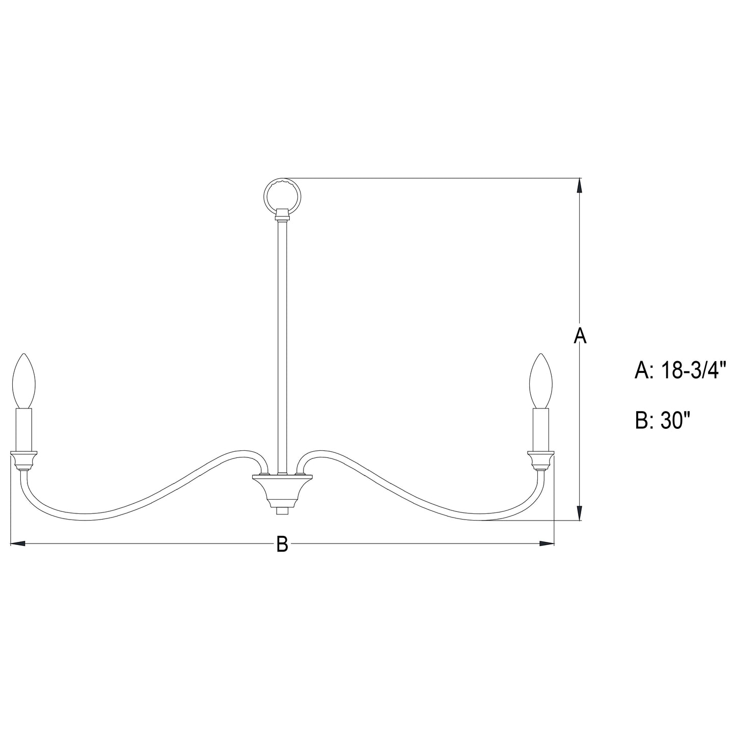 Annabelle 30” 6 Light Chandelier