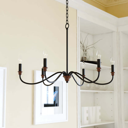 Annabelle 30” 6 Light Chandelier