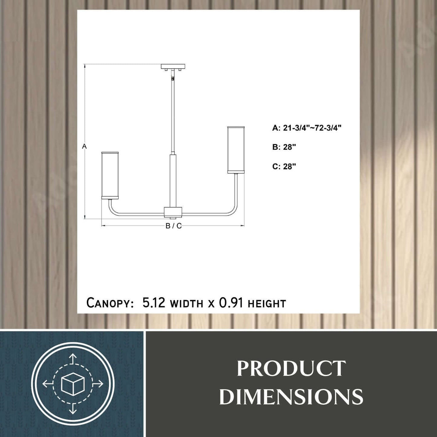 Glencoe 28” 6 Light Chandelier