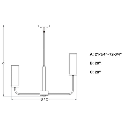 Glencoe 28” 6 Light Chandelier