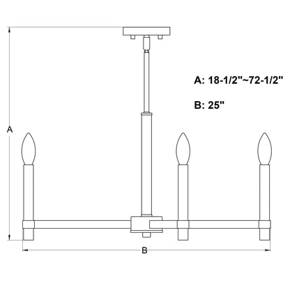 Damen 25” 5 Light Chandelier