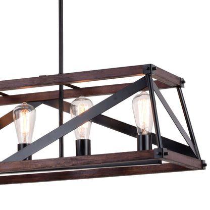 Wade 36” 5 Light Linear Chandelier