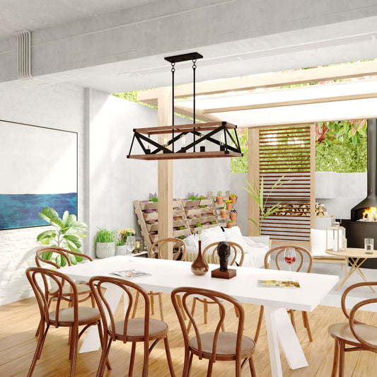 Wade 36” 5 Light Linear Chandelier