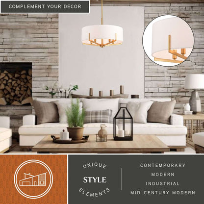 Surrey 22” 5 Light Chandelier