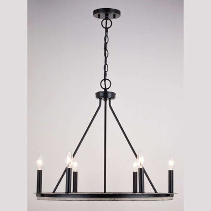 Russel 24.75” 6 Light Chandelier