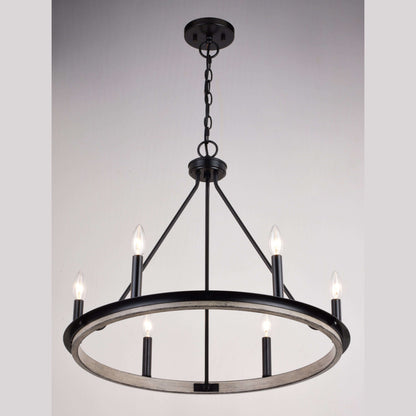 Russel 24.75” 6 Light Chandelier