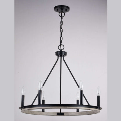 Russel 24.75” 6 Light Chandelier