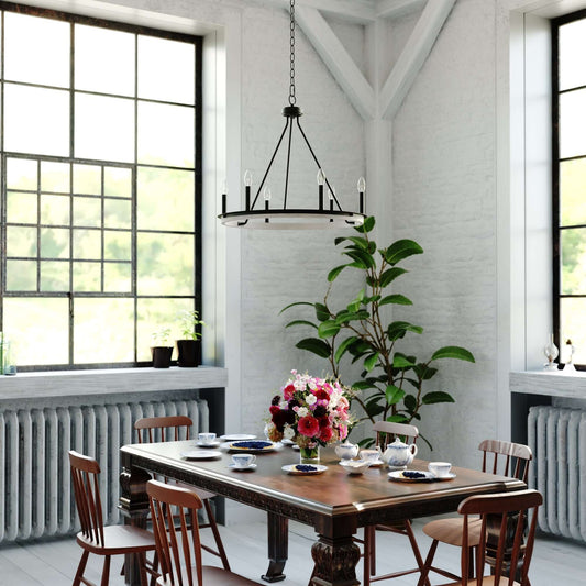 Russel 24.75” 6 Light Chandelier