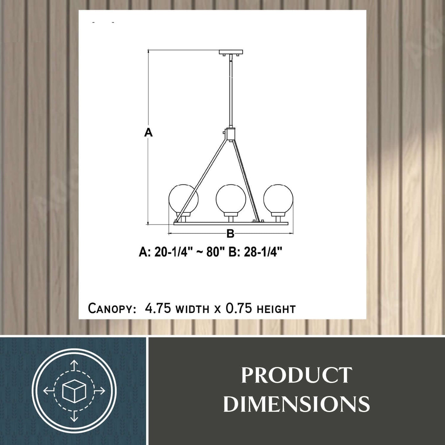 Lander 28.25” 6 Light Chandelier