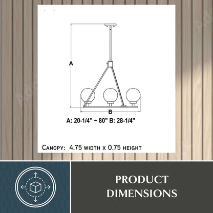 Lander 28.25” 6 Light Chandelier