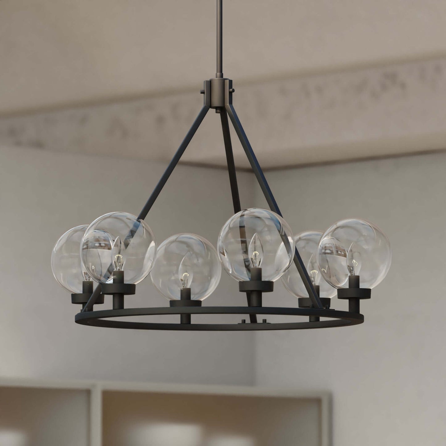 Lander 28.25” 6 Light Chandelier