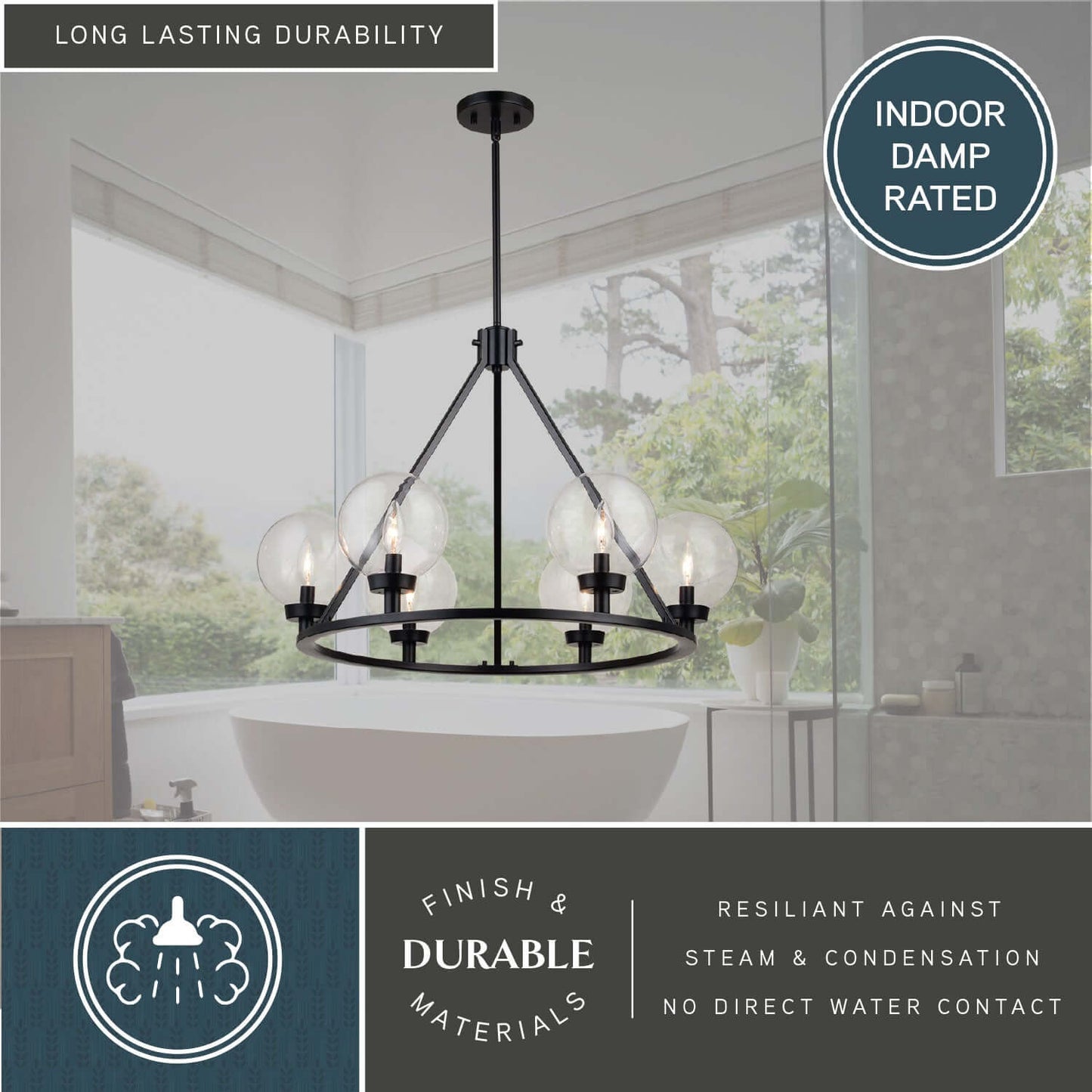 Lander 28.25” 6 Light Chandelier