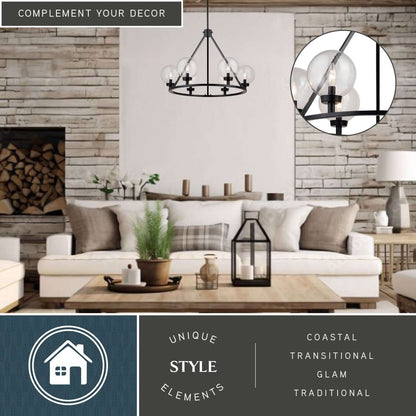 Lander 28.25” 6 Light Chandelier
