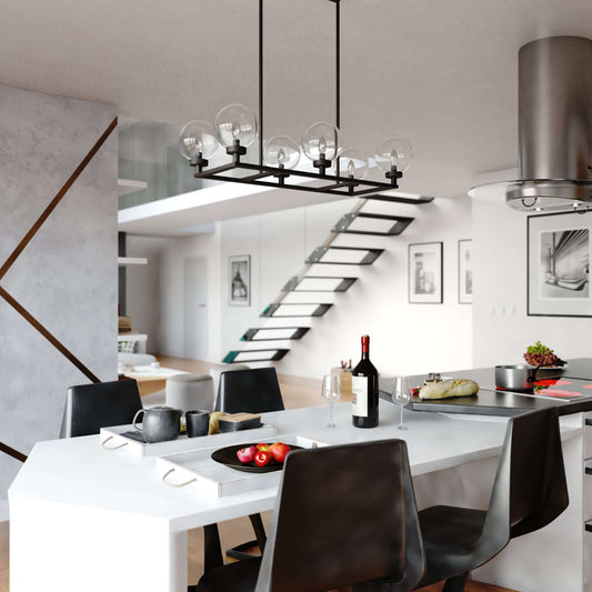 Lander 35” 6 Light Linear Chandelier