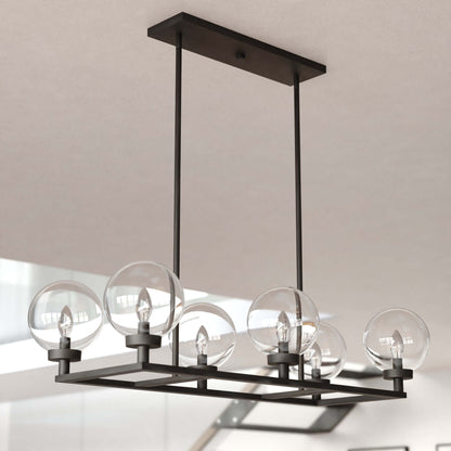Lander 35” 6 Light Linear Chandelier