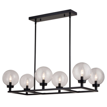 Lander 35” 6 Light Linear Chandelier