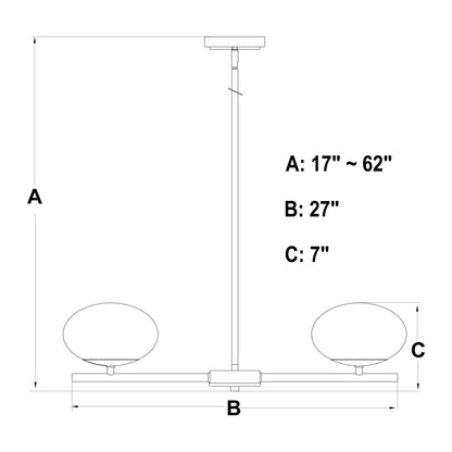Sloane 27” 5 Light Chandelier
