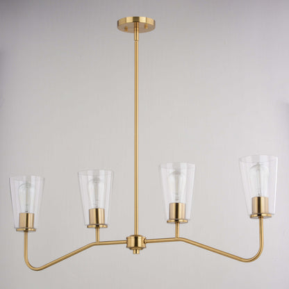 Beverly 36” 4 Light Linear Chandelier