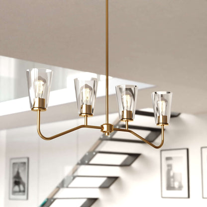 Beverly 36” 4 Light Linear Chandelier