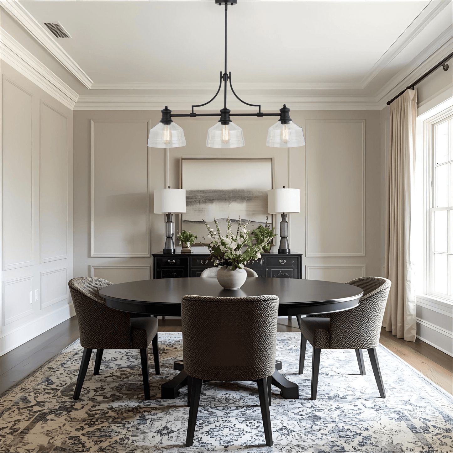 Beloit 36.5” 3 Light Linear Chandelier