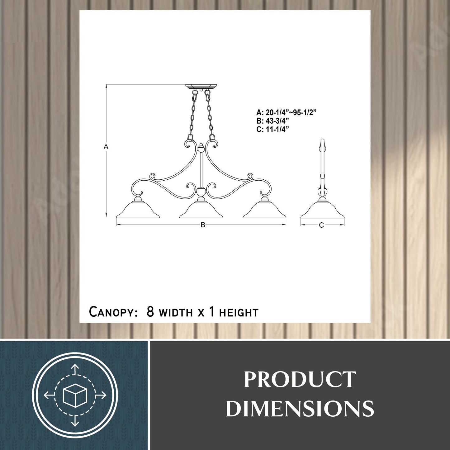 Monrovia 3 Light Linear Chandelier