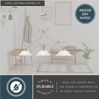 Monrovia 3 Light Linear Chandelier