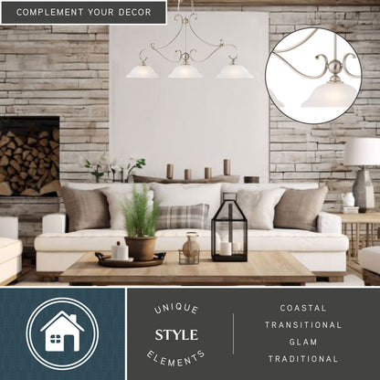 Monrovia 3 Light Linear Chandelier