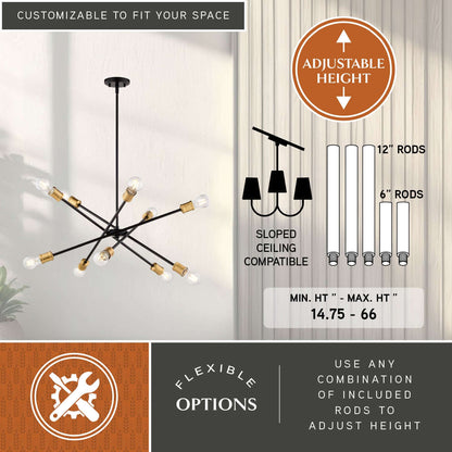 Gresham 32” 10 Light Chandelier