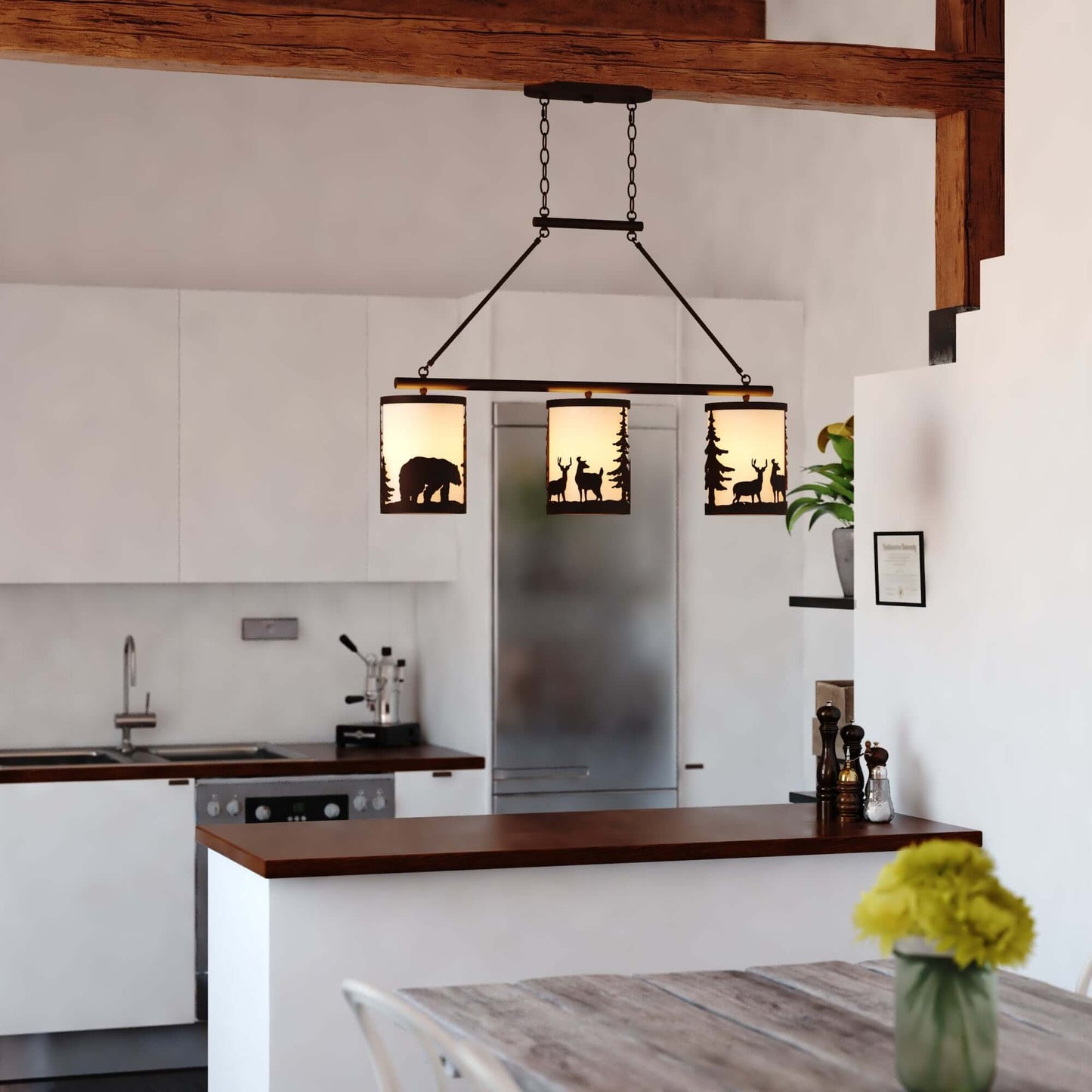 Acadia 3 Light Linear Chandelier