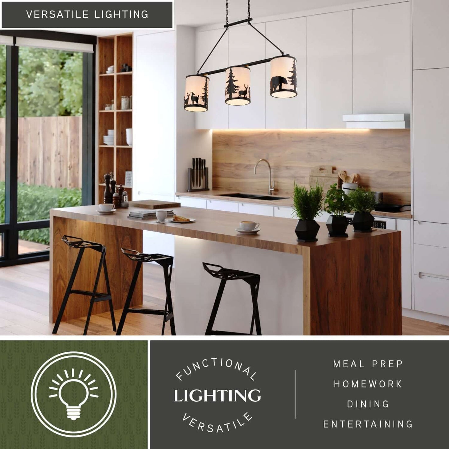 Acadia 3 Light Linear Chandelier