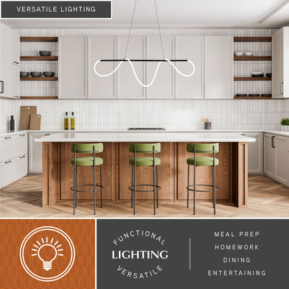 Bowman 59” W LED Linear Chandelier